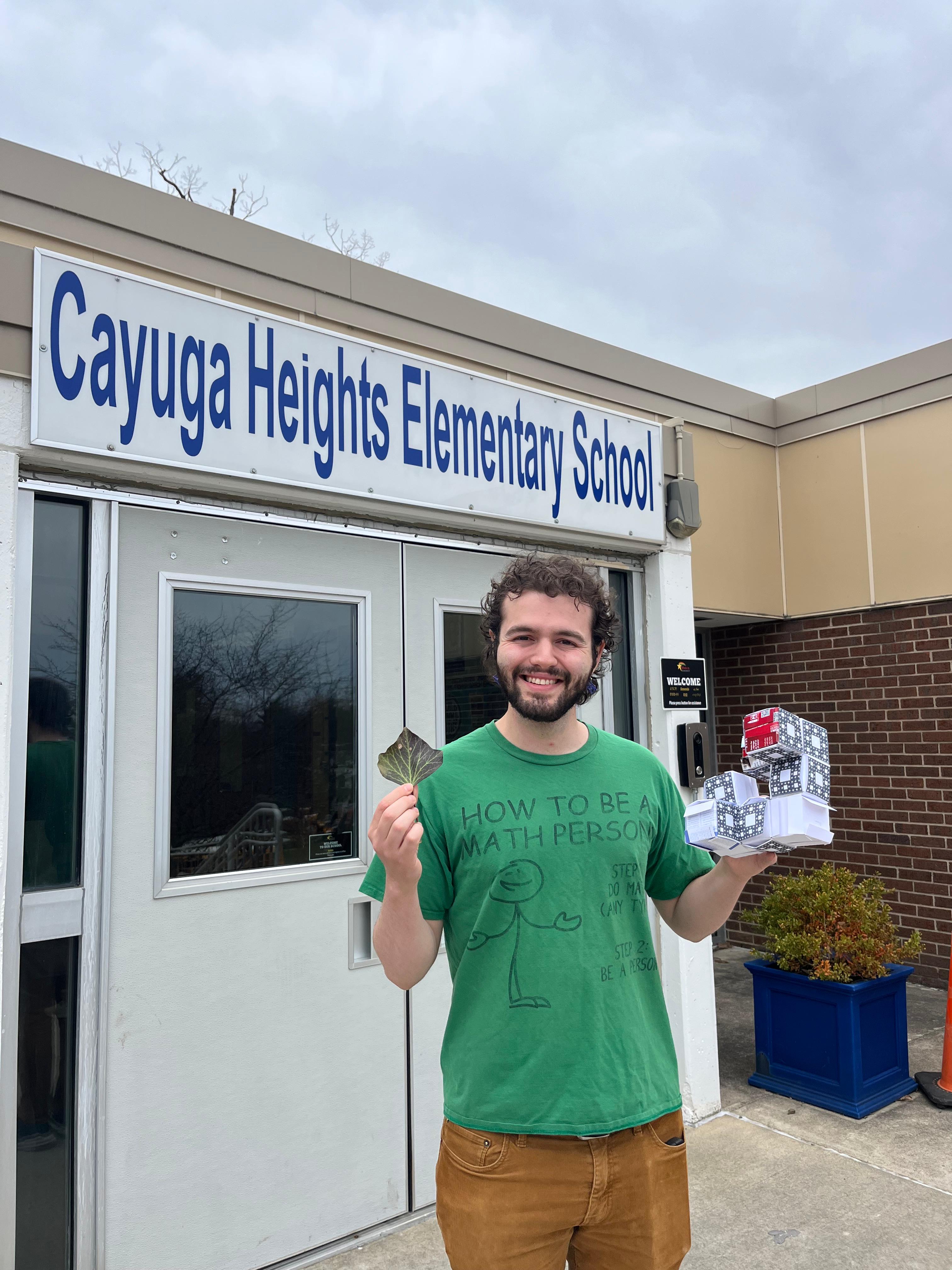 Teaching a workshop at Cayuga Heights Elementary School