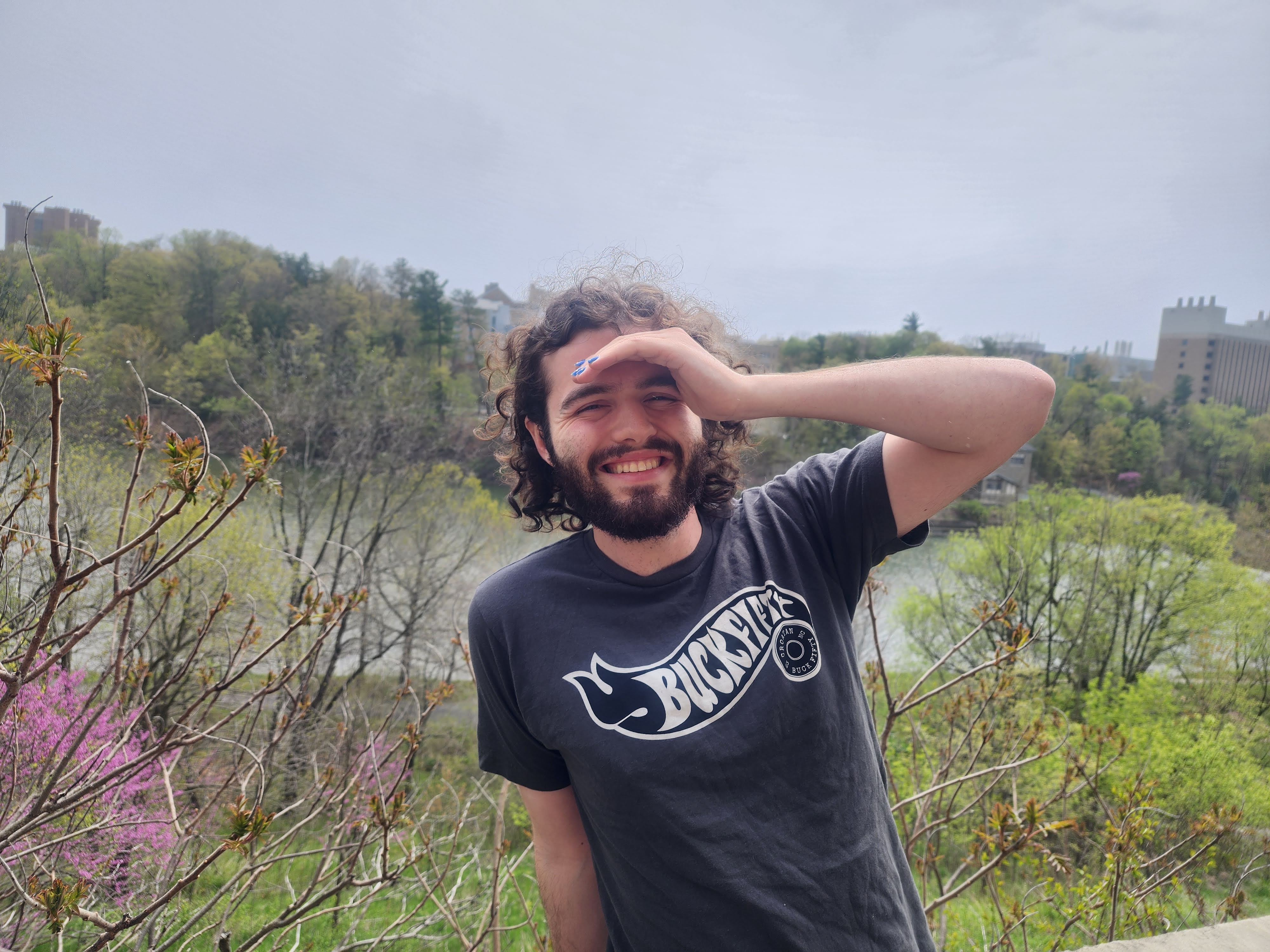 Portrait outside Beebe Lake at Cornell